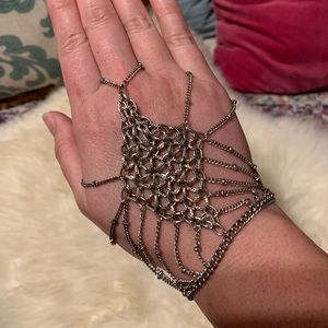 Free People Chainmail Hand Piece Bracelet